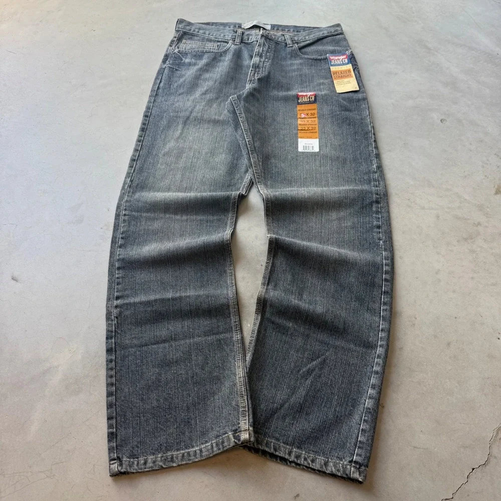 Wrangler Jeans Co Premium Relaxed Straight Jeans 33x32 Dark Wash 99VAWHH